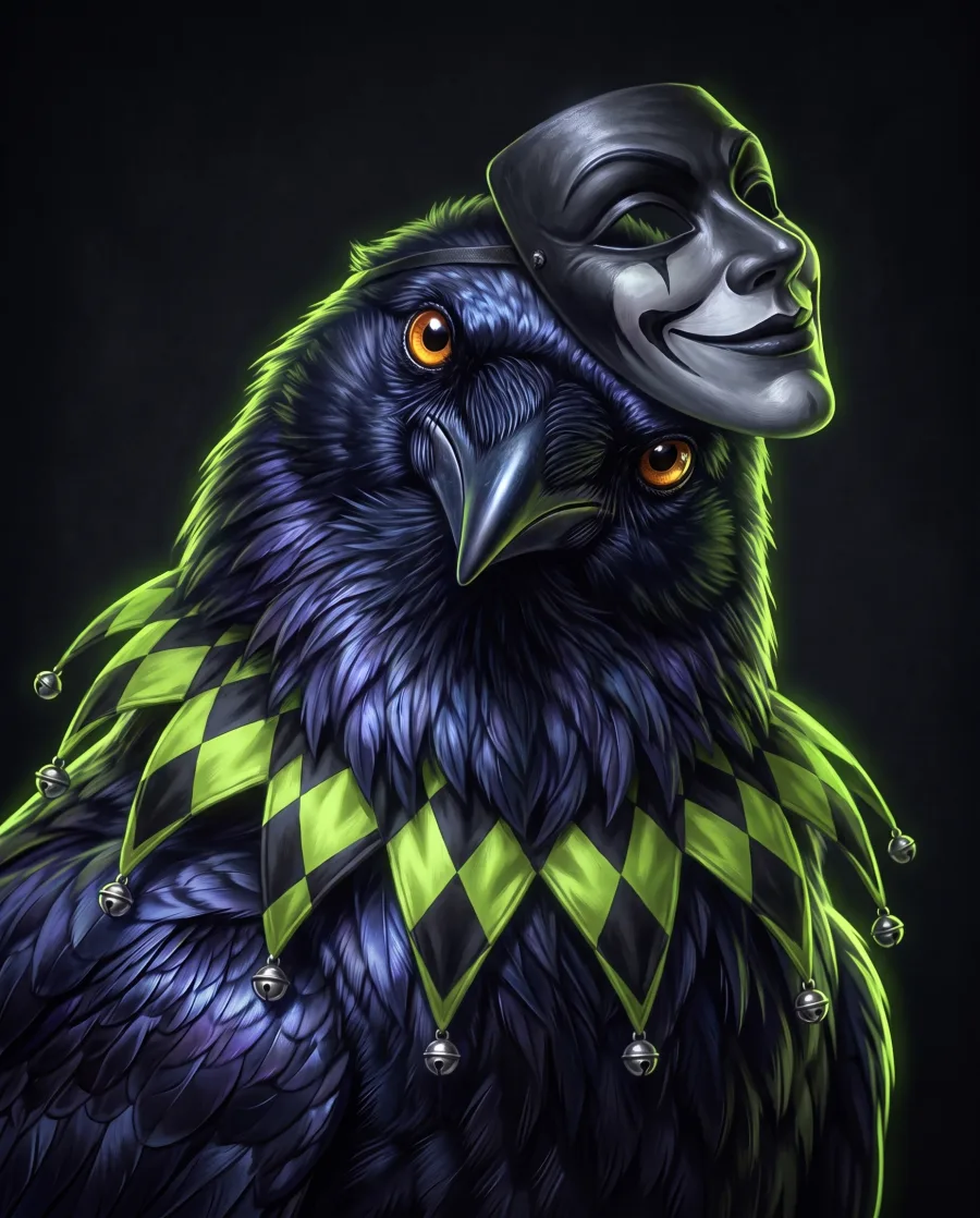 The Jester, Corvid Court portrait