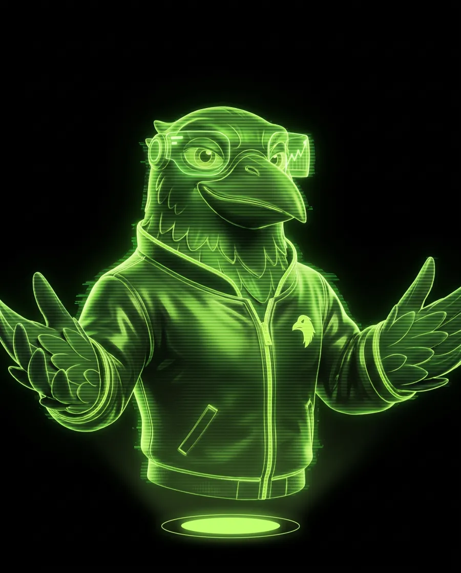 Rook the raven, hologram style